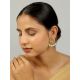 Handcrafted Floral Kundan Pearl Drop Earrings